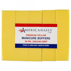 Premium Yellow Manicure Block Buffers | 240 Grit 10ct