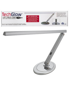 TechGlow LED Table Lamp + USB Phone Charger
